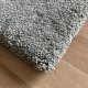 Tapis sur mesure gris clair épais et moelleux