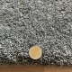 Tapis sur mesure gris foncé épais et moelleux