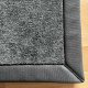 Tapis sur mesure gris foncé doux et résistant finition gansée