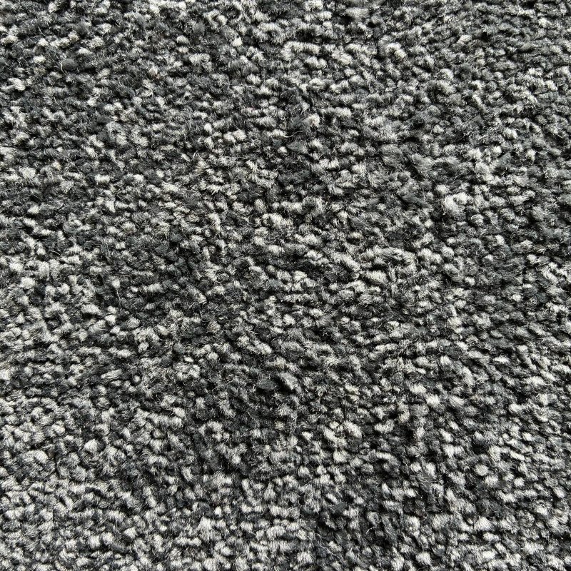 Tapis sur mesure gris foncé doux et résistant finition gansée