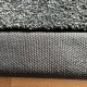 Tapis sur mesure gris foncé doux et résistant finition gansée