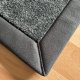 Tapis sur mesure gris foncé doux et résistant finition gansée