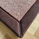 Tapis sur mesure rose doux et résistant finition gansée