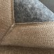 Tapis sur mesure beige foncé doux et résistant finition gansée