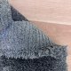 Tapis sur mesure gris foncé épais et très doux