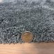 Tapis sur mesure gris foncé épais et très doux