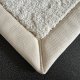 Tapis sur mesure ivoire épais et moelleux finition gansée