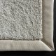 Tapis sur mesure ivoire épais et moelleux finition gansée