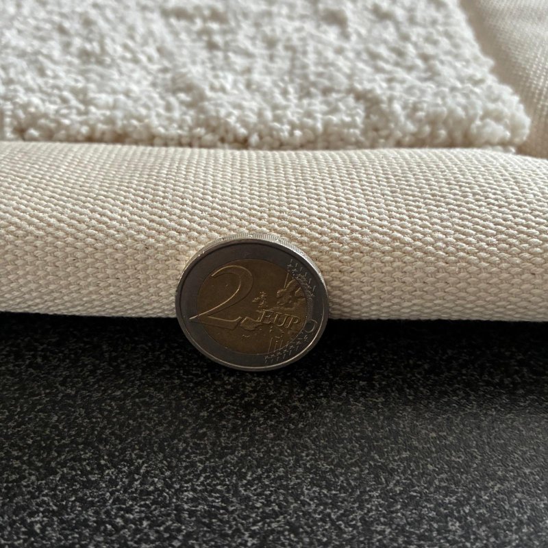 Tapis sur mesure ivoire épais et moelleux finition gansée
