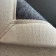 Tapis sur mesure ivoire épais et moelleux finition gansée