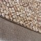 Tapis de salon sur mesure beige clair effet laine bouclée finition gansée