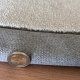Tapis sur mesure gris clair doux et résistant finition gansée