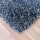 Tapis shaggy sur mesure gris foncé épais et très doux finition galon