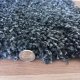 Tapis shaggy sur mesure gris foncé épais et très doux finition galon