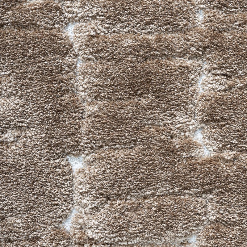 Tapis design texturé beige foncé