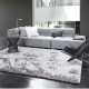 Tapis de prestige gris uni à longues mèches par Ligne Pure