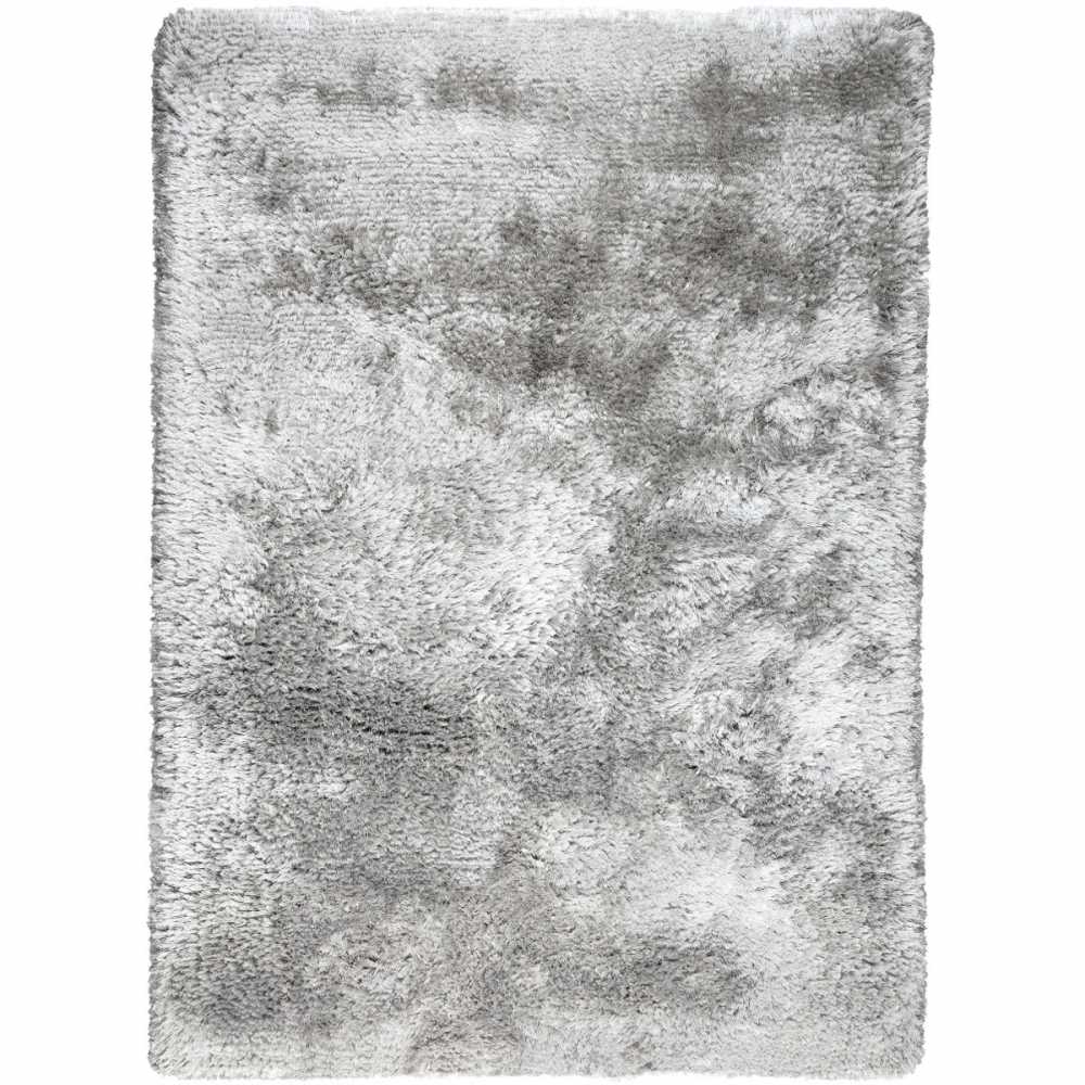 Tapis de prestige gris uni à longues mèches par Ligne Pure