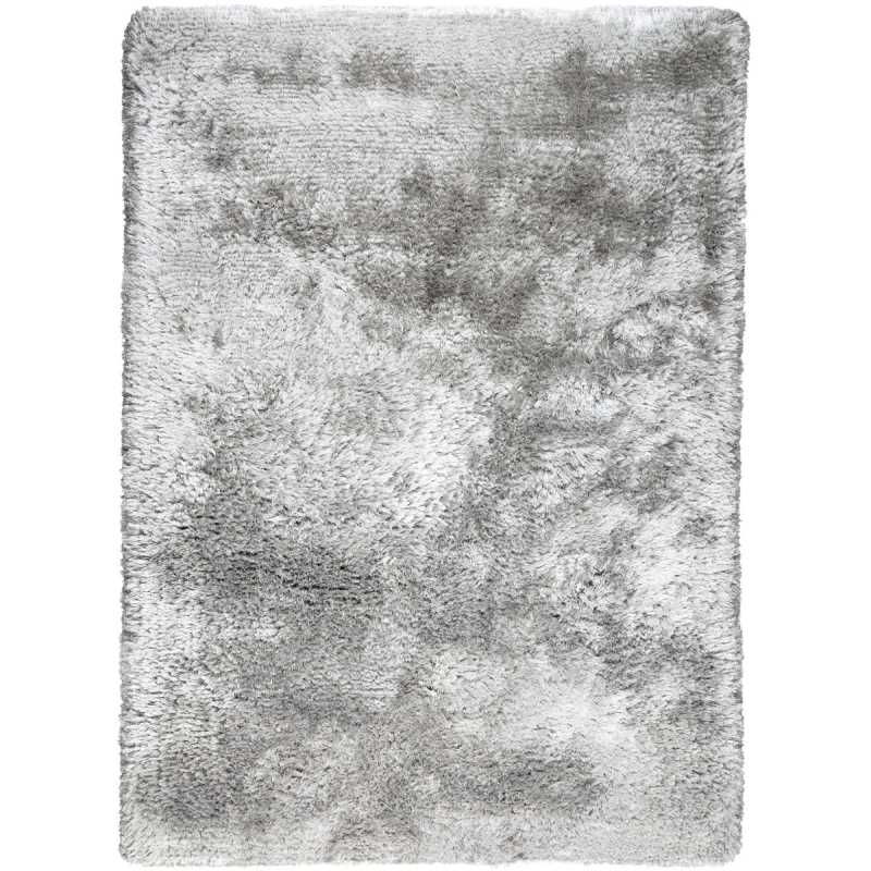Tapis de prestige gris uni à longues mèches par Ligne Pure