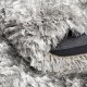 Tapis de prestige gris uni à longues mèches par Ligne Pure