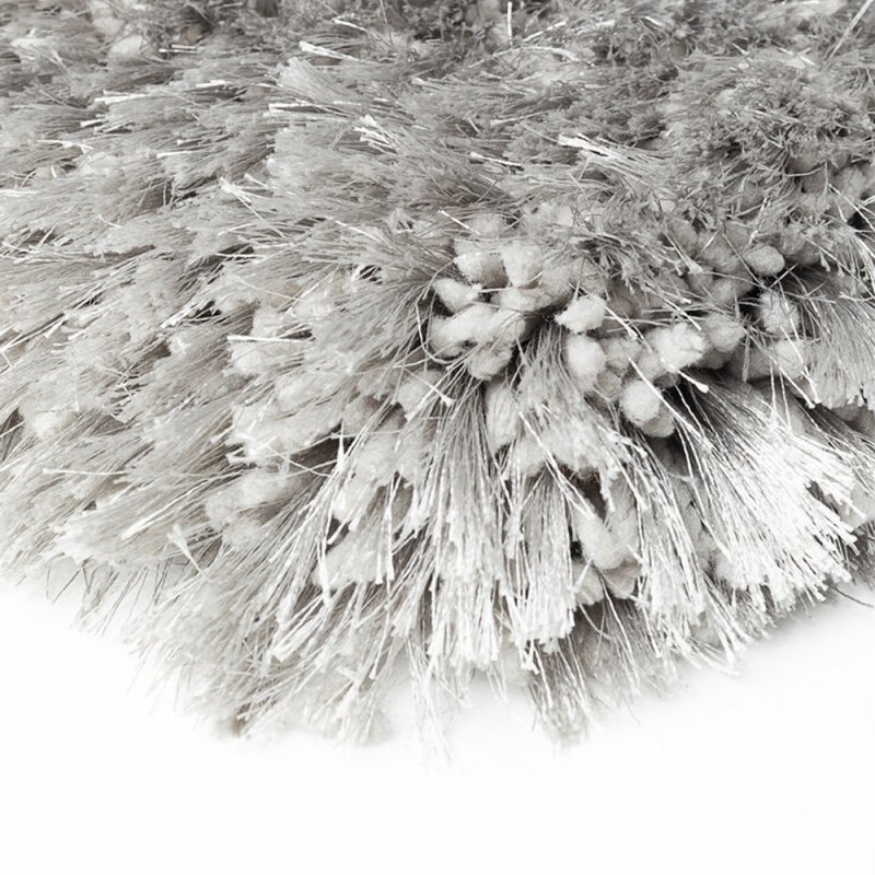 Tapis de prestige gris uni à longues mèches par Ligne Pure