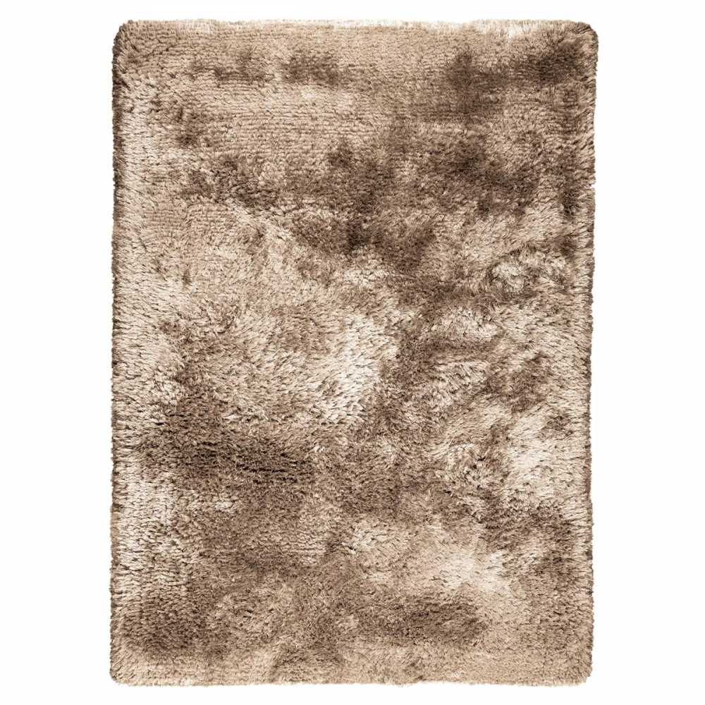 Tapis de prestige maron uni shaggy Adore par Ligne Pure
