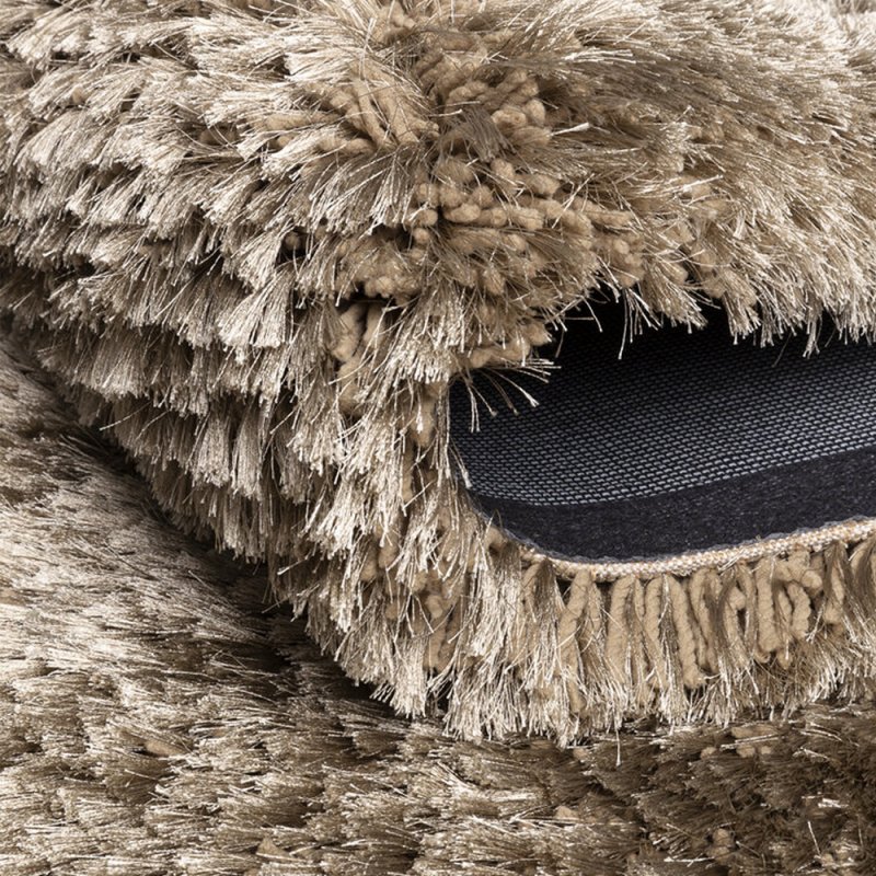 Tapis de prestige maron uni shaggy Adore par Ligne Pure