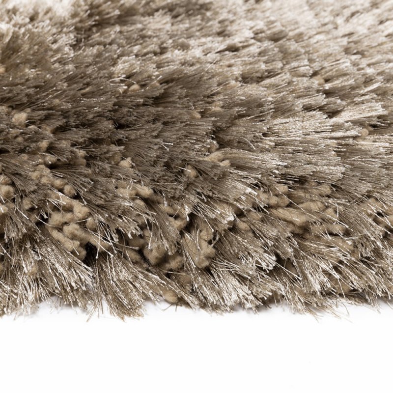 Tapis de prestige maron uni shaggy Adore par Ligne Pure