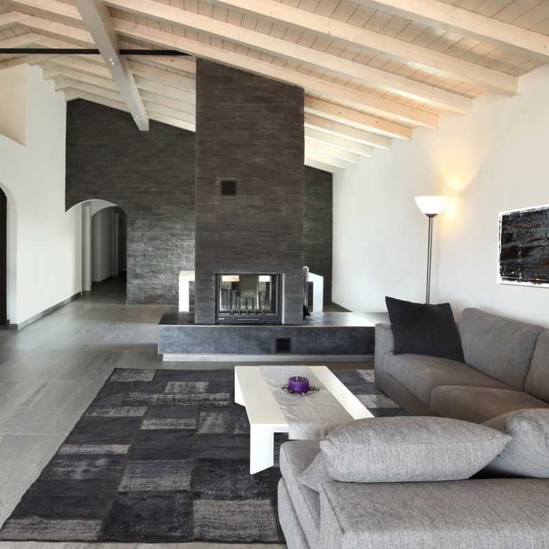 Tapis haut de gamme kilim patchwork gris laine et coton par Angelo