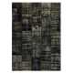 Tapis haut de gamme kilim patchwork gris laine et coton par Angelo