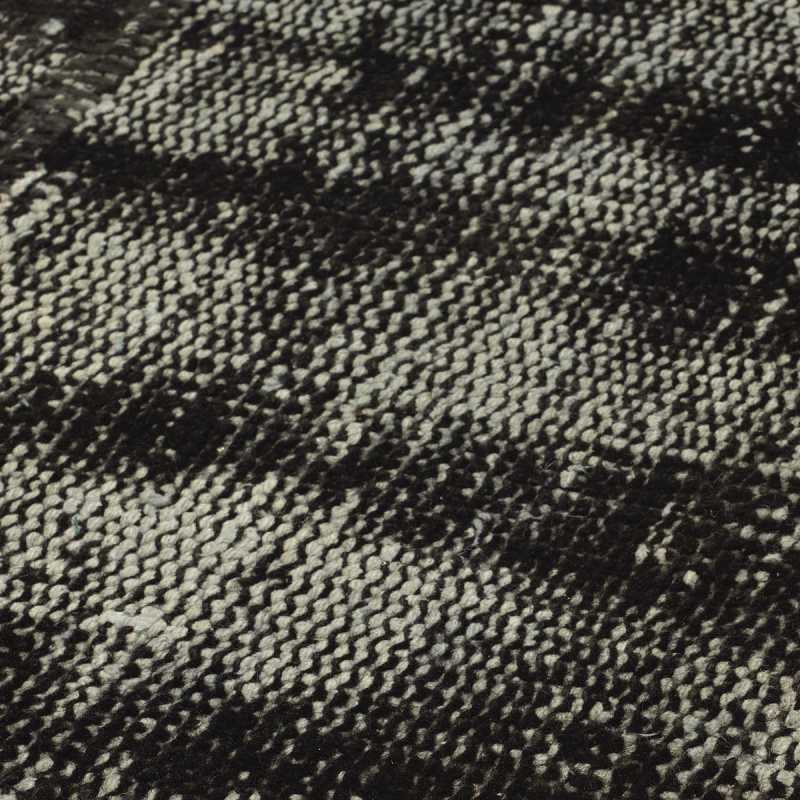 Tapis haut de gamme kilim patchwork gris laine et coton par Angelo