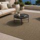 Tapis d'extérieur sur mesure beige en polypropylène (finition surjet)