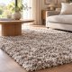 Tapis shaggy sur mesure beige épais et très doux finition galon
