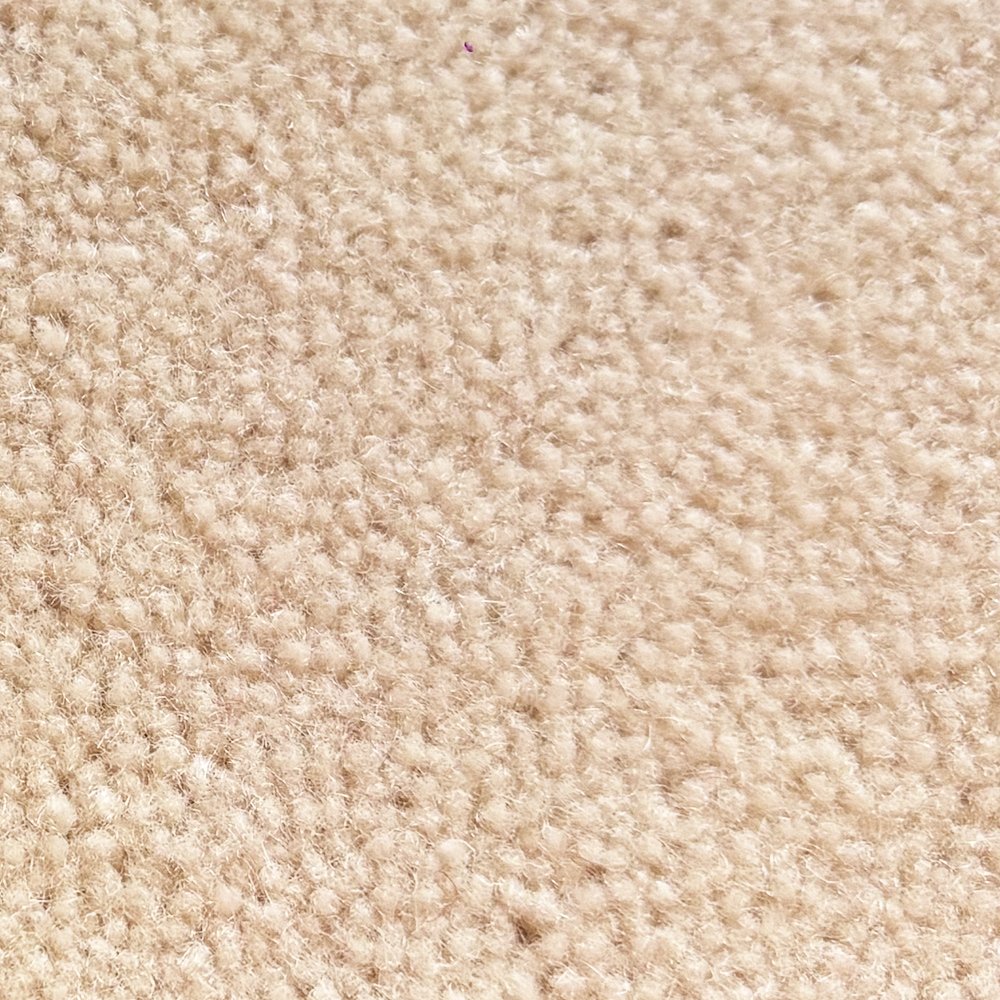 Tapis sur mesure rond en pure laine vierge ivoire