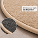 Tapis sur mesure rond en pure laine vierge ivoire