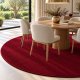 Tapis sur mesure rond en pure laine vierge Rouge impérial