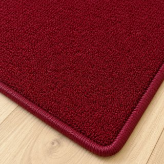 Tapis sur mesure en pure laine vierge Rouge impérial