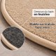 Tapis sur mesure rond en pure laine vierge Rouge impérial