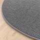 Tapis sur mesure rond en pure laine vierge gris foncé