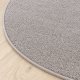 Tapis sur mesure rond en pure laine vierge gris moyen