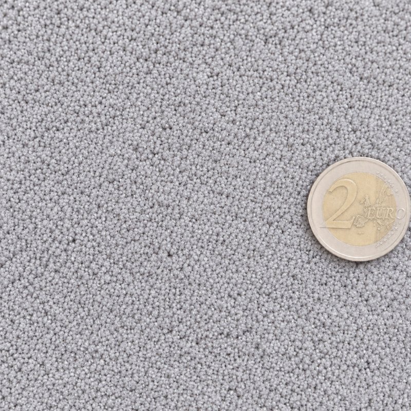 Tapis sur mesure rond en pure laine vierge gris clair