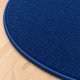 Tapis sur mesure rond en pure laine vierge bleu profond