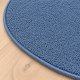 Tapis sur mesure rond en pure laine vierge bleu clair