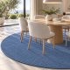 Tapis sur mesure rond en pure laine vierge bleu clair