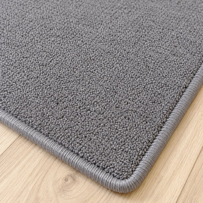 Tapis sur mesure en pure laine vierge gris foncé