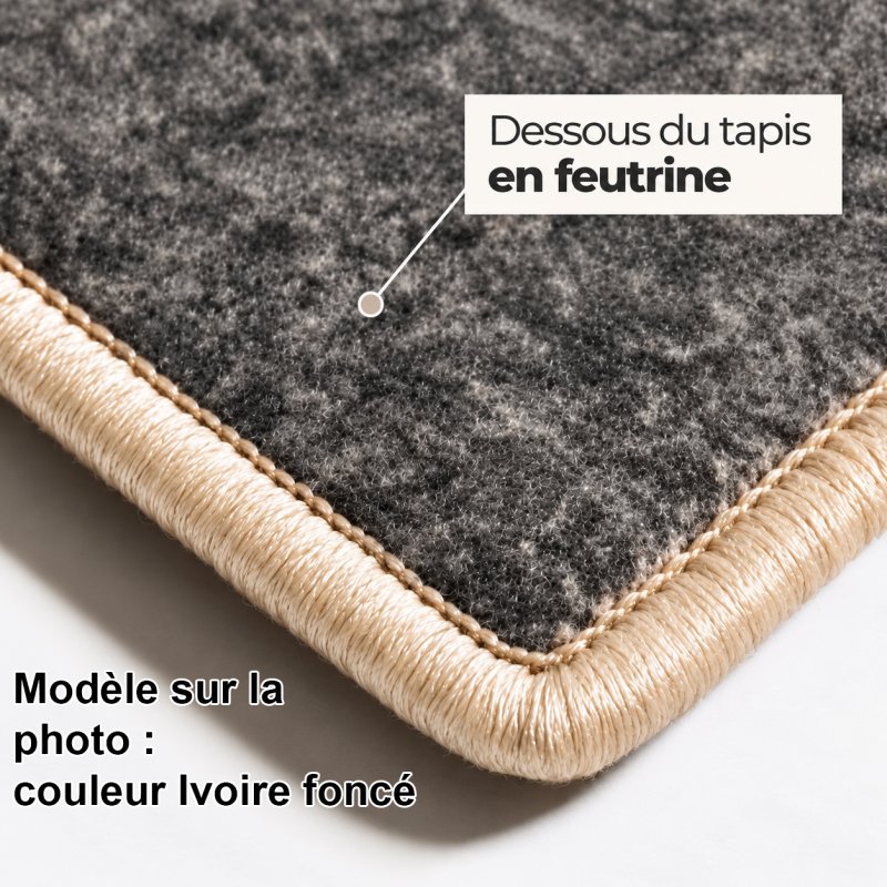 Tapis sur mesure en pure laine vierge gris clair
