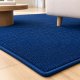Tapis sur mesure en pure laine vierge bleu profond