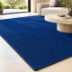 Tapis sur mesure en pure laine vierge bleu profond