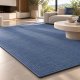Tapis sur mesure en pure laine vierge bleu clair