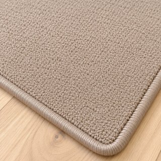 Tapis sur mesure en pure laine vierge beige