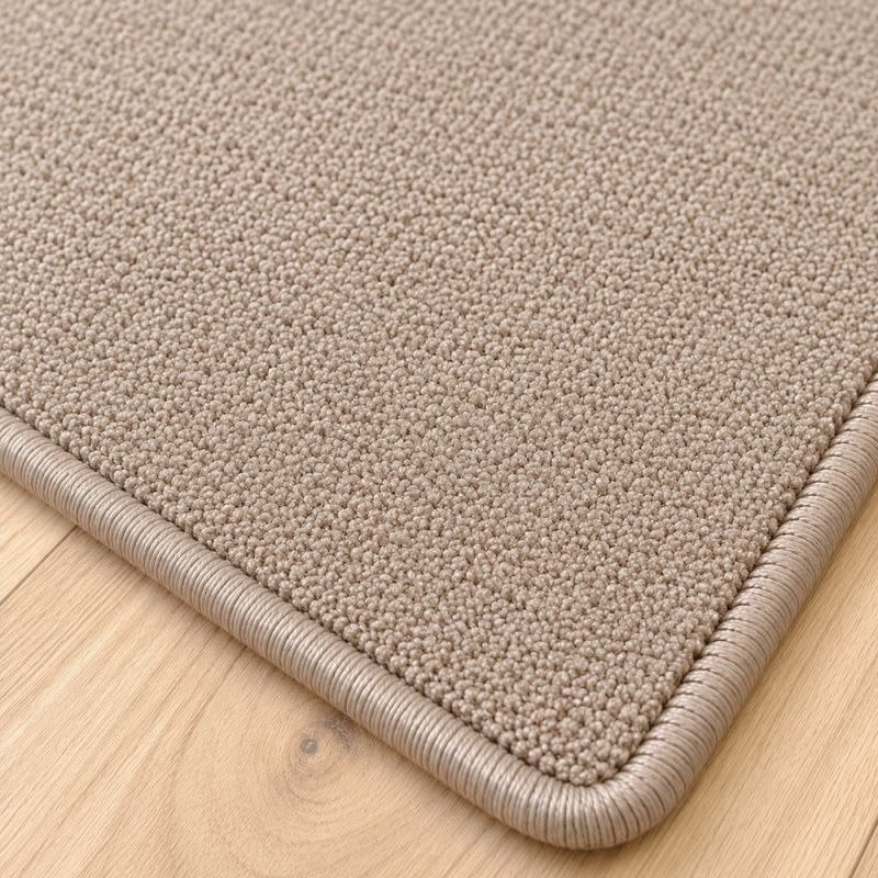 Tapis sur mesure en pure laine vierge beige